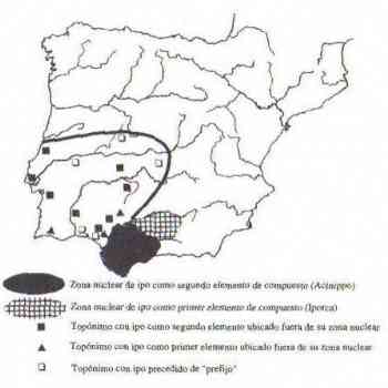 Click para ampliar. Pulsa en el nombre para ver la ficha. Topónimos de la serie ipo, zona nuclear